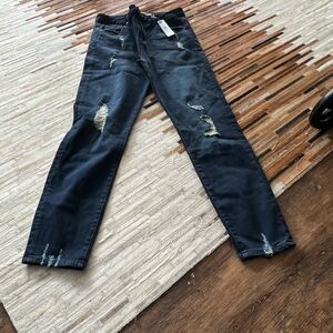 Tractr Distressed Black Jeans